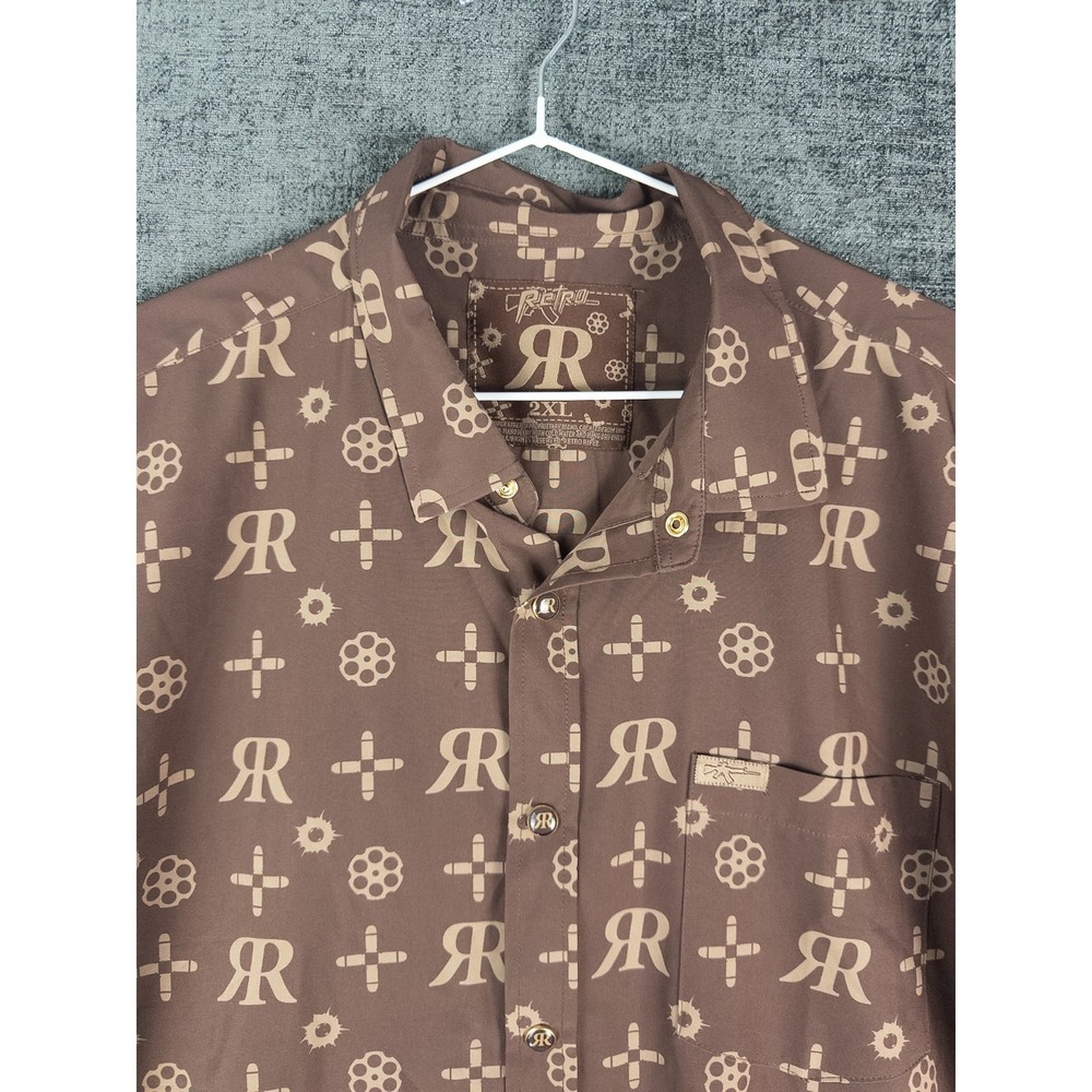 Retro Rifle Retro RR Shirt Mens 2XL Party Summer Cocktail Vacations